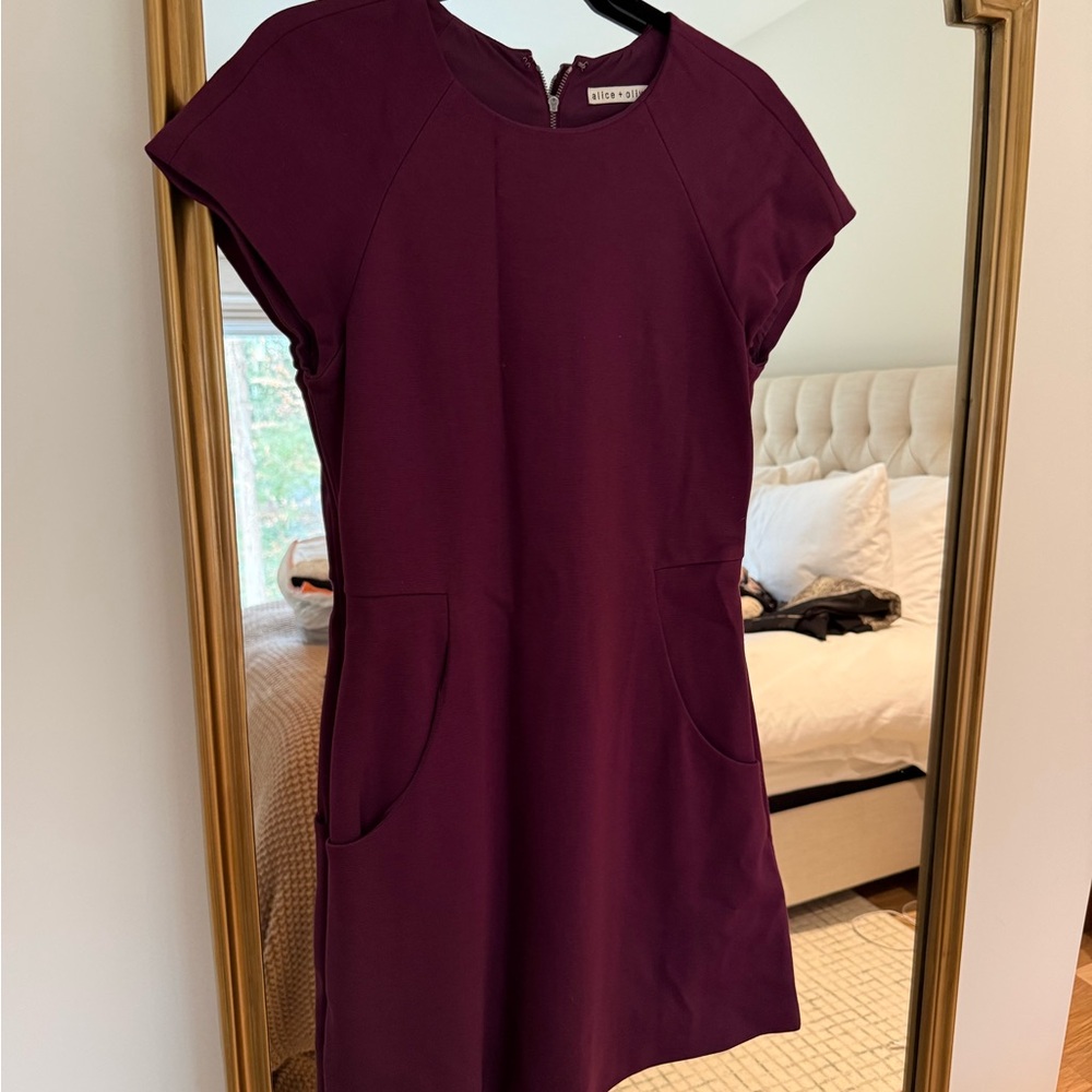 Alice + Olivia Burgundy Mini Dress
